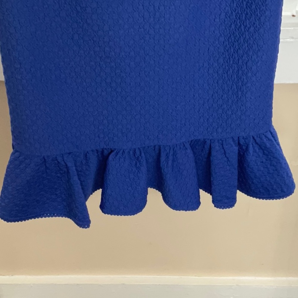 Blue Ruffle Hem Skirt - Picture 5 of 10